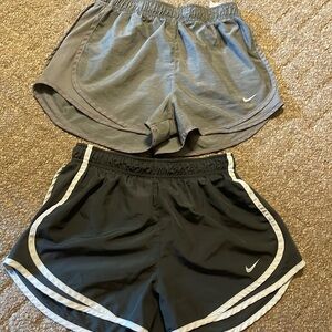 2 Pairs of Gray Nike Running Shorts